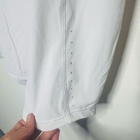 Lululemon White Running Tank Top Mesh Back Strap Sz 8-10 - Picture 5 of 8